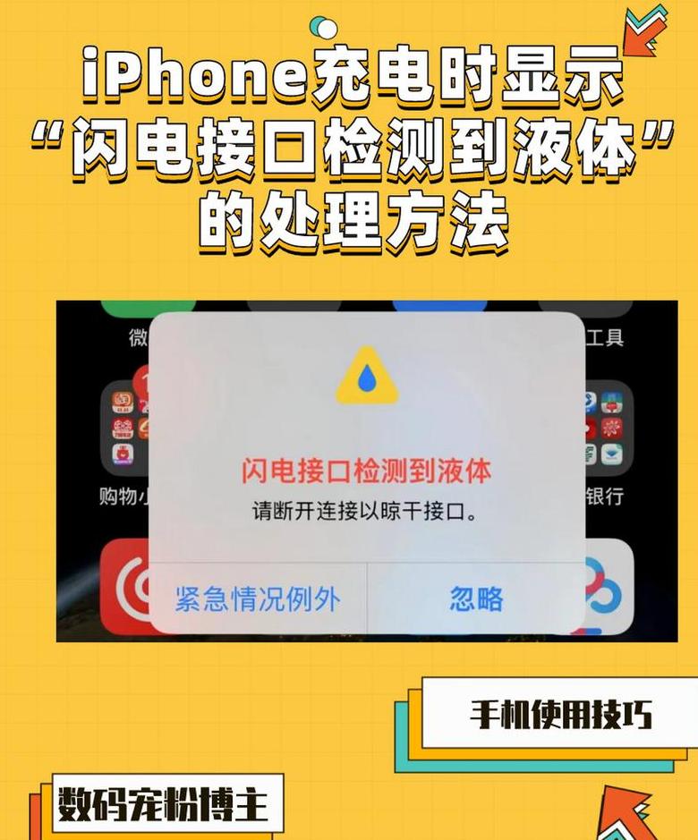 苹果手机充电异常液体检测处理指南