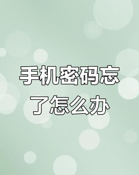 自己手机密码忘了怎么查看