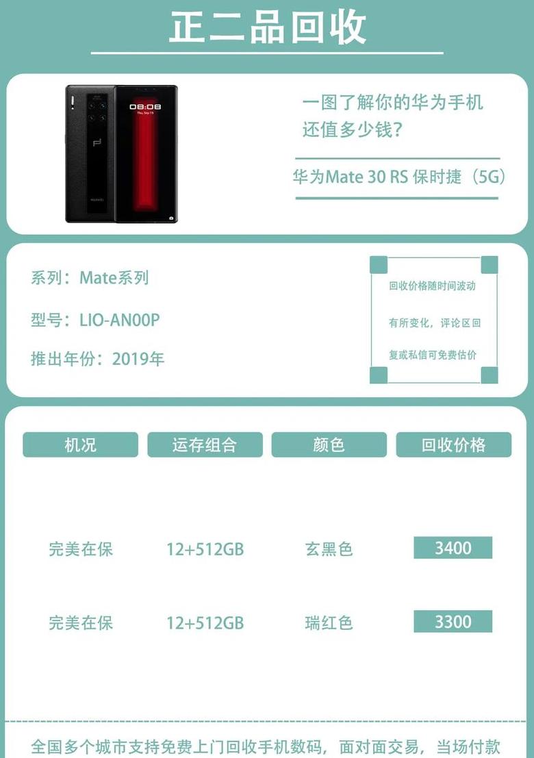 华为x2折叠手机二手价格