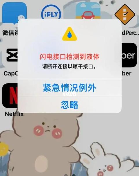 iPhone充电口进水怎么办？液体提示处理攻略