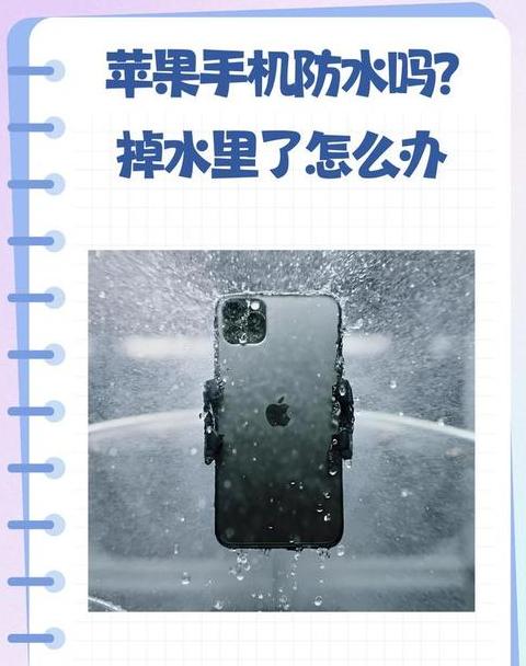 苹果手机12掉水里怎么处理